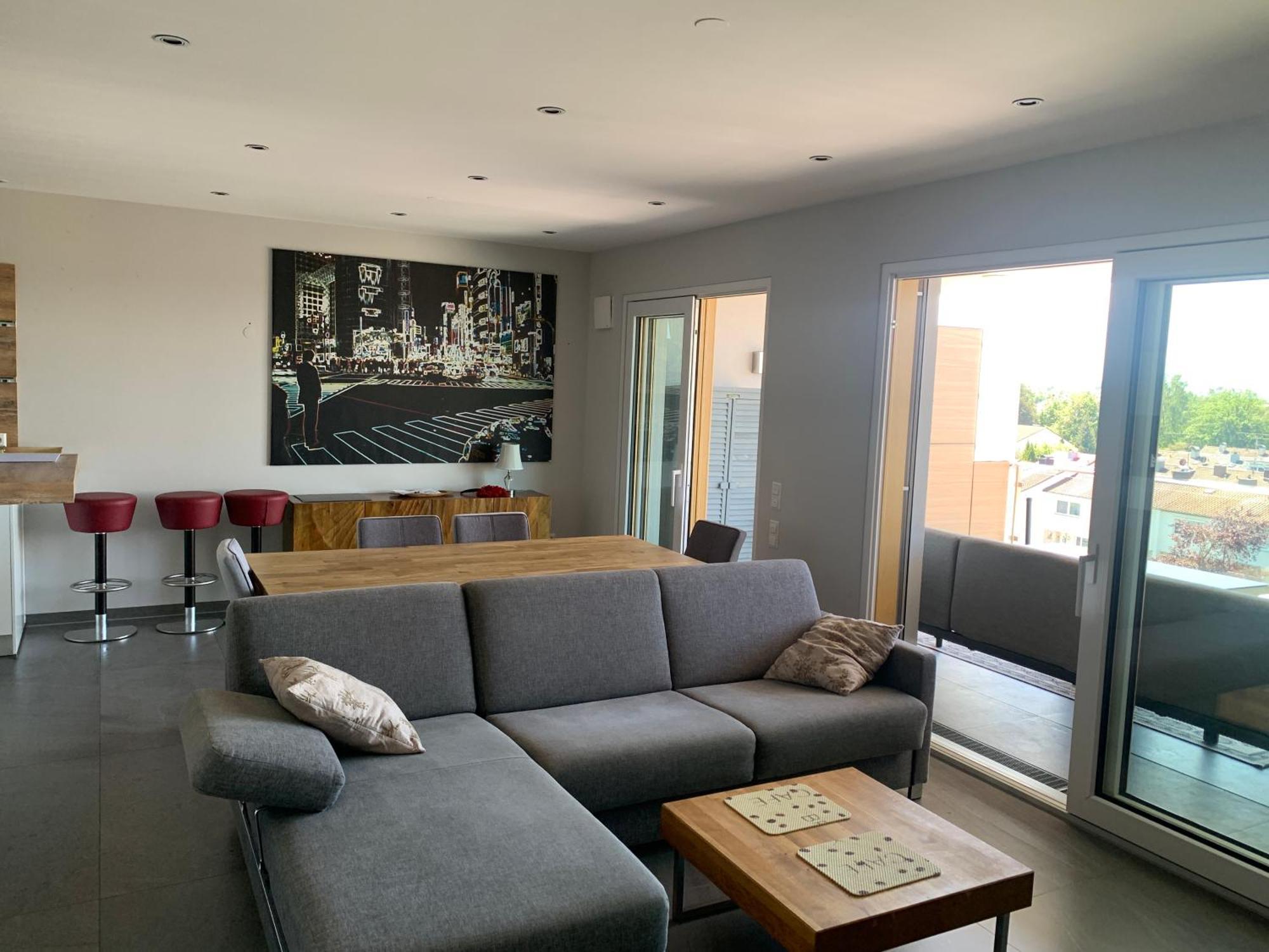 Penthouse Apartment Mit Alpenblick Friedrichshafen Luaran gambar